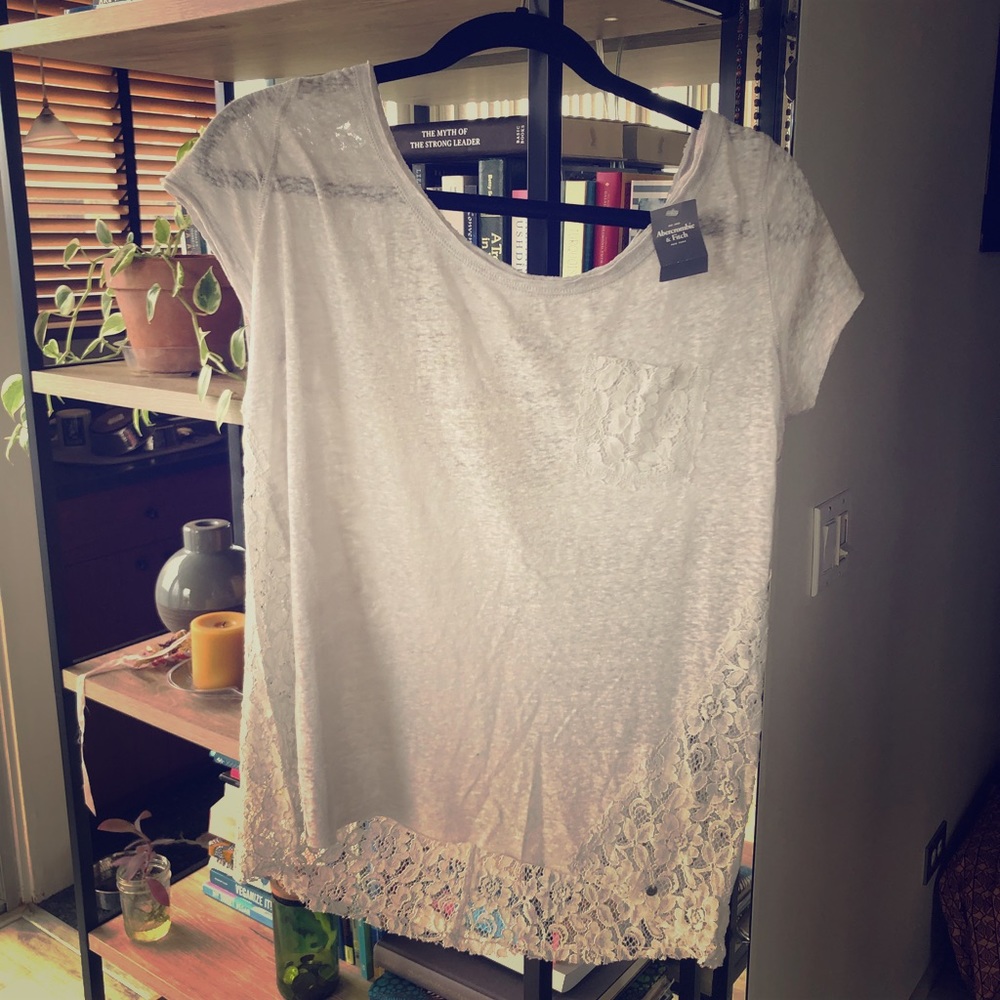 Abercrombie & Fitch Grey Lace Shirt (with tags)